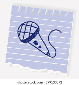 microphone doodle drawing