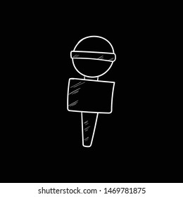 microphone doodle flat black hand drawing 