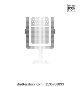 Microphone Dot Pattern Icon. Microphone Dotted Icon Isolated on White Background. Vector Illustration of Microphone. Vector Background for Banner, Certificate, Poster Design, Visiting Card.