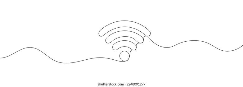 The microphone is drawn in one line on a white background