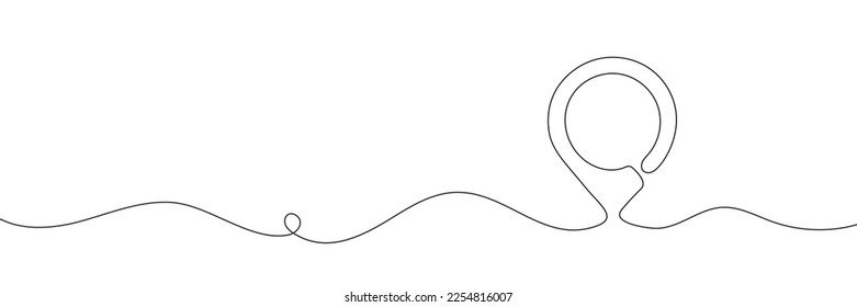 The microphone is drawn in one line on a white background