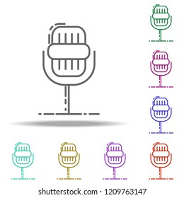 microphone dusk icon. Elements of Birthday in multi color style icons. Simple icon for websites, web design, mobile app, info graphics