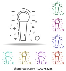 microphone dusk icon. Elements of Birthday in multi color style icons. Simple icon for websites, web design, mobile app, info graphics