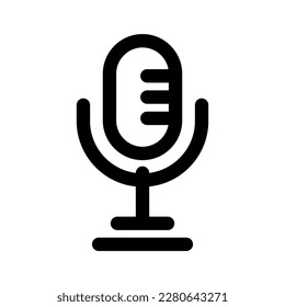 Microphone editable logo icon. It can be used for various purposes.
