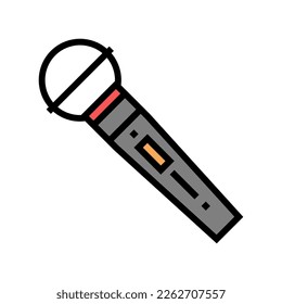 microphone electronic device for singing song color icon vector. microphone electronic device for singing song sign. isolated symbol illustration