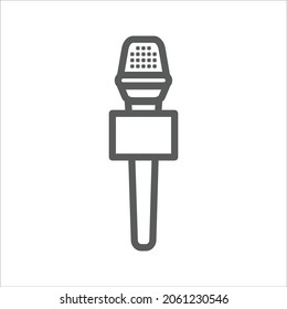 Microphone Electronic Devices Simple Line Vector Icon