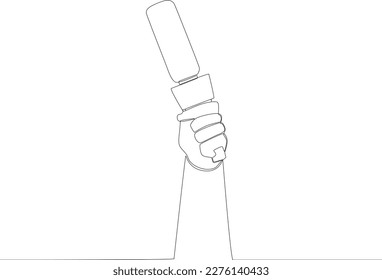 A microphone with an elongated design. World press day one line drawing