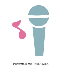 Microphone emoji icon flat design isolated on white background