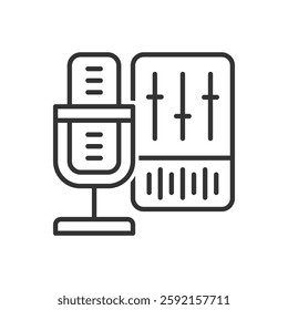 Microphone Equalizer Icon Sign Symbol