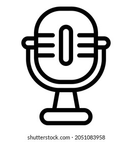 Microphone event icon. Outline microphone event vector icon for web design isolated on white background