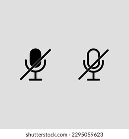 microphone fill and outline icon set isolated vector illustration
