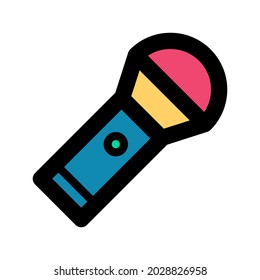 Icono de línea rellena de micrófono, adecuado para configurar iconos de la electrónica
