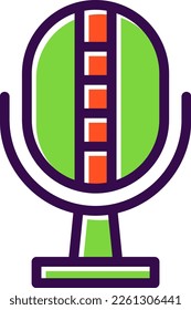 Microphone Filled Vector Icon Design