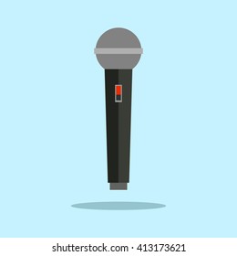 Microphone flat design illustration 01