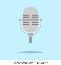 Microphone flat design illustration 02