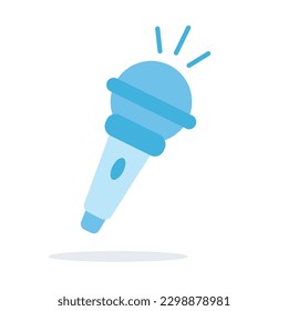 Microphone flat design and illustration.