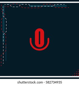 Microphone flat icon.