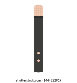 Microphone flat icon, audio equipment vector illustration isolated on white background