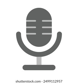 Microphone Flat Icon Design For Personal nad Commercial Use