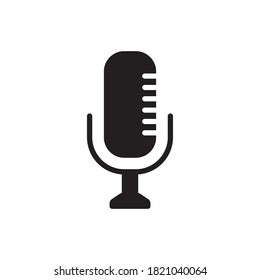 Microphone Flat Icon Design Vector Template Illustration