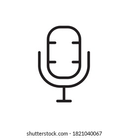 Microphone Flat Icon Design Vector Template Illustration