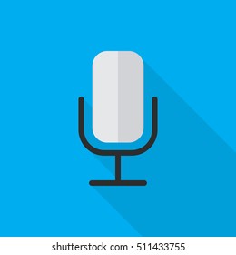 microphone flat icon illustration isolated vector sign symbol