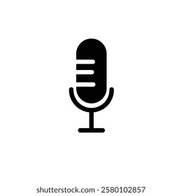 microphone FLAT icon LINE vector