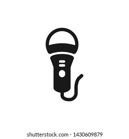 Microphone flat Icon Logo Vector