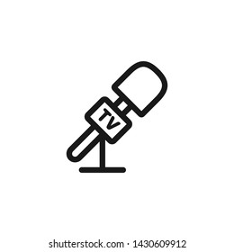 Microphone flat Icon Logo Vector