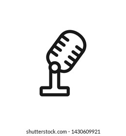 Microphone flat Icon Logo Vector