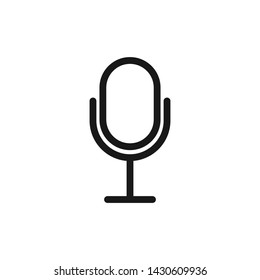 Microphone flat Icon Logo Vector