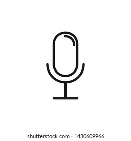 Microphone flat Icon Logo Vector