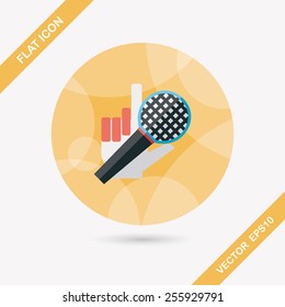 Microphone flat icon with long shadow,eps10