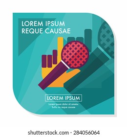 Microphone flat icon with long shadow,eps10
