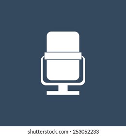  Microphone  flat icon. Modern flat icon for Web and Mobile Application. EPS 10. 