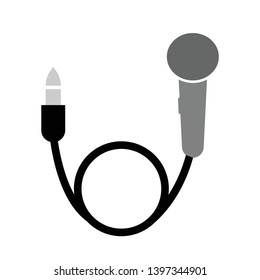 Microphone flat icon. Music mic sign. Musical device symbol. flat design elements. Linear microphone icon. Vector