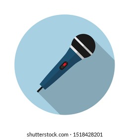 
Microphone Flat Icon - From the set of multimedia, camera and photo icons. Vector illustration in a simple style with a falling shadow. 10 eps.