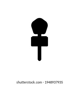  Microphone flat icon. Simple style podcast radio symbol. Logo design element. T-shirt printing. Vector for sticker.