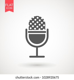 Microphone flat icon. Speaker symbol. Live music sign. Media \Studio\ News 