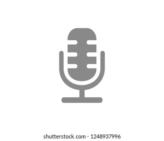 microphone Flat  icon symbols vector
