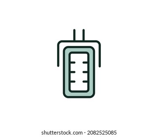 Microphone flat icon. Thin line signs for design logo, visit card, etc. Single high-quality outline symbol for web design or mobile app. Siign outline pictogram.