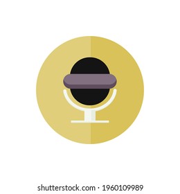 Microphone Flat Icon Vector Art