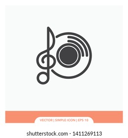 Microphone Flat Icon Vector Illustration