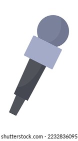 Microphone flat icon Voice recording equipment flat icon