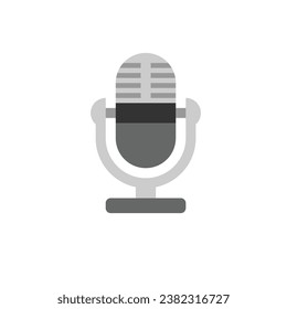 Microphone Flat icon. web design. musical instrument Symbol, logo illustration. Vector Illustration.