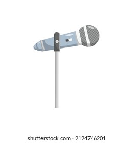 Microphone Flat Illustration. Clean Icon Design Element on Isolated White Background