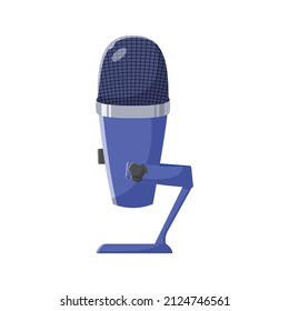 Microphone Flat Illustration. Clean Icon Design Element on Isolated White Background