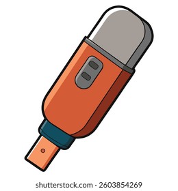 Microphone flat illutration white background