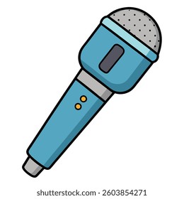 Microphone flat illutration white background