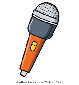 Microphone flat illutration white background
